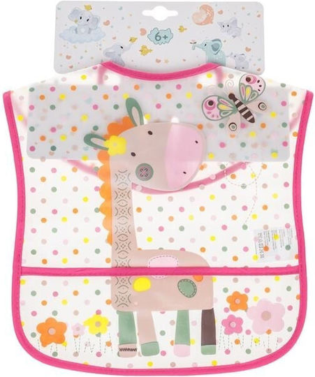 Prestige Bib Fabric with Hoop & Loop Fastener & Pocket Pink