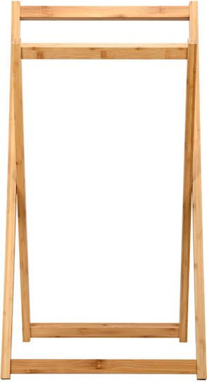Estia Bamboo Essentials Ράγα Μπάνιου Μονή Επιτοίχια με Βίδες ​44.5x82cm Ασημί
