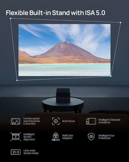 XGIMI Horizon S Pro 3D Проектор DLP 4K Ultra HD LED лампа с Wi-Fi и вградени високоговорители Бял