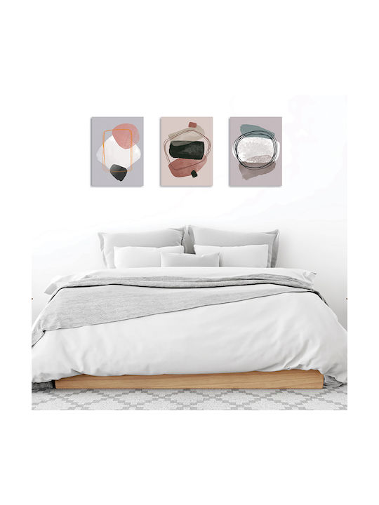 Triptych Painting 30x30 A-g 489gwn1387 Udc02 30x30 Wooden