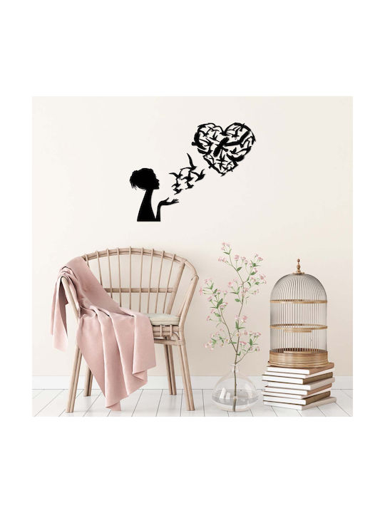 Wall Decor 63x50 A-g Birds Woman Heart 891tnl3143 63x50