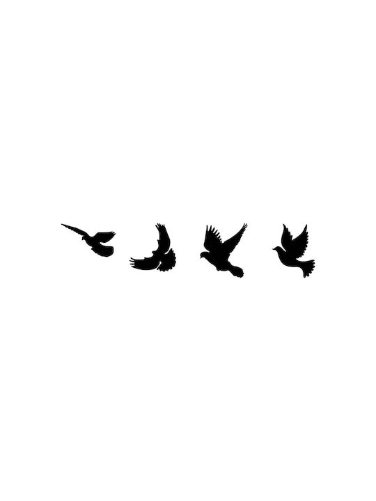 Wall Decor Set of 4pcs A-g Pigeons 899skl2359 Metal
