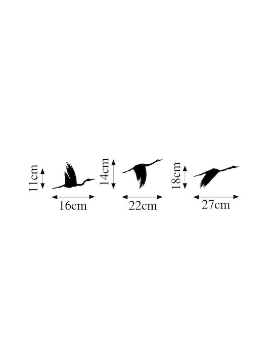 Wall Decor Set of 3 pcs A-g Migrant Birds 899skl2357 Metal