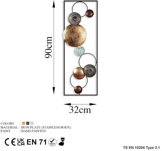 Διακοσμητικό Τοίχου 32x4x90 A-g Textured 891tnl2405 32x4x90 Μεταλλικό