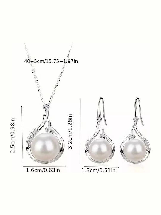 Set De Bijuterii Cu Perle Set De Bijuterii Cu Perle