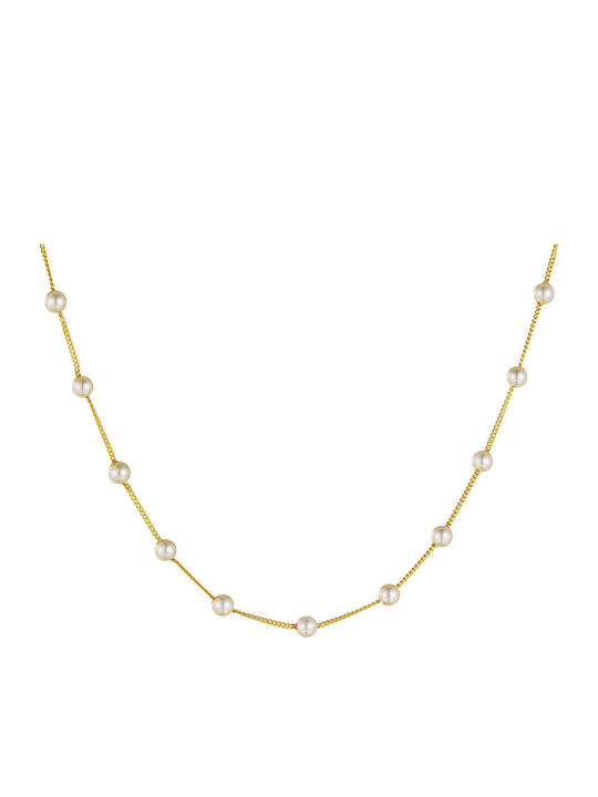 Ioannis Kosmima Set with Necklace & Bracelet from Silver Gold Plated with Pearls Ioannis Kosmima Set with Necklace & Bracelet from Silver Gold Plated with Pearls