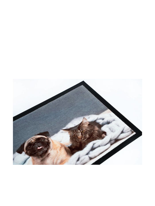 Sdim Entrance Mat Carpet Non-Slip Backing Image 012 Cat Dog 40x40cm Thickness 6mm