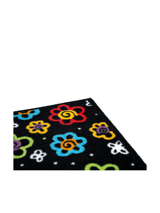 Sdim Entrance Mat Carpet Non-Slip Backing Ambiance 007 Flowers 50x75cm Thickness 8mm