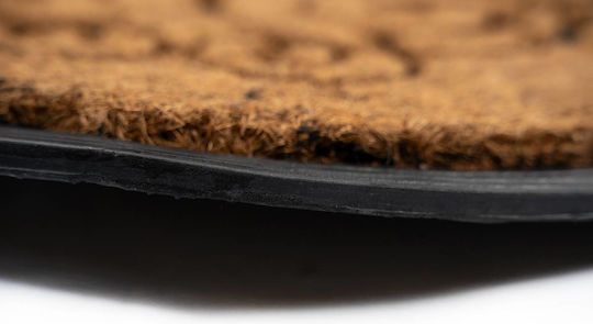 Sdim Semi-Circular Entrance Mat Coir Rubber Non-Slip Backing Bombay 089 Welcome Hr 45x75cm