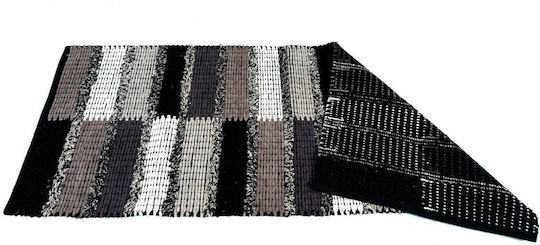 Sdim Cotton Kitchen Rug Seema 004 Black Grey 55x140cm