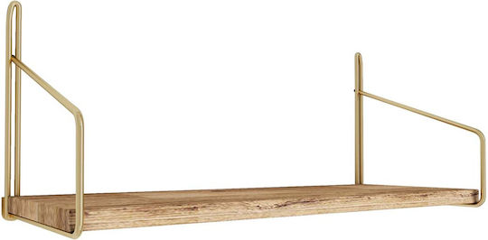 Wandregal Dekoratif Gold Braun 45x16x16cm