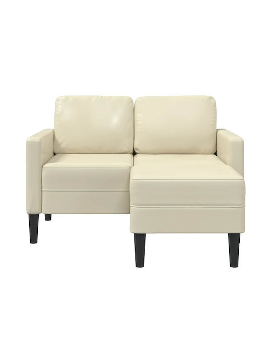 Ъгъл Диван Изкуствена кожа Cream 125x118x85см.