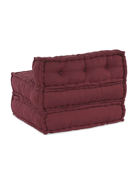 Bean Bag Bolster Poof Red 70x70x54cm
