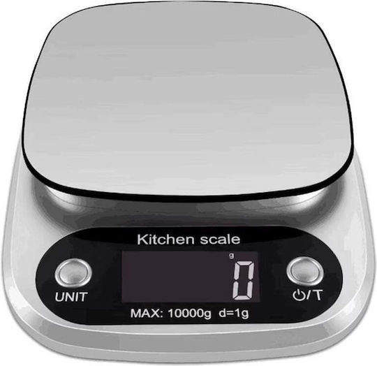 Digital Kitchen Scale Up To 10kg Silver