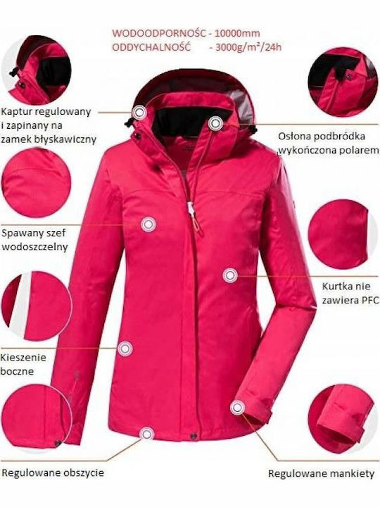 Killtec 38383/425 Γυναικείο Μπουφάν για Σκι & Snowboard Ροζ