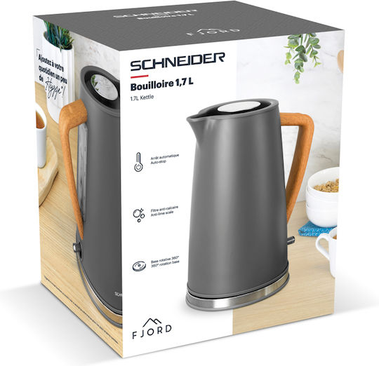 Schneider Електрически Кана 1.7л Мощност 2200W Сива