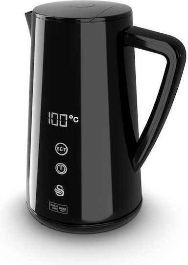 Swan Ретро Електрическа Кана 1.5л 1800W Черна