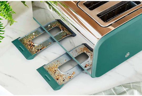 Swan Nordic Prăjitor de pâine 4 sloturi 1500W Verde