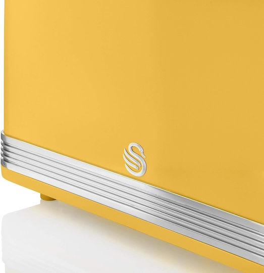 Swan Retro Тостер Двуместна 815W Жълта