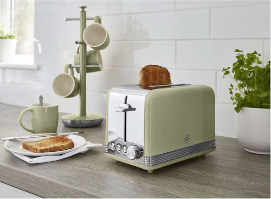 Swan Retro Prăjitor de pâine 2 sloturi 815W Gri