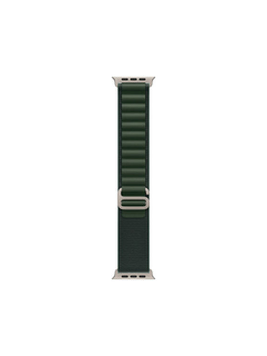 Apple Alpine Loop Small Natural Titanium Finish Strap Fabric Dark Green (Apple Watch 44, 45, 46, 49mm)