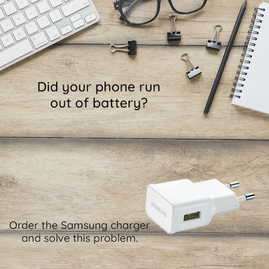 Samsung Ladegerät ohne Kabel mit USB-A Anschluss 15W Weißs (EP-TA200EWE)
