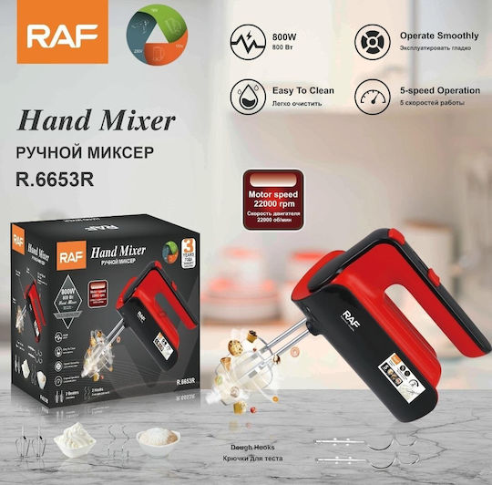 Raf Mixer Manual 800W Roșu