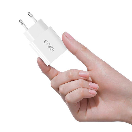 Tech-Protect Φορτιστής Χωρίς Καλώδιο με Θύρα USB-C 20W Power Delivery Λευκός (NC20W)