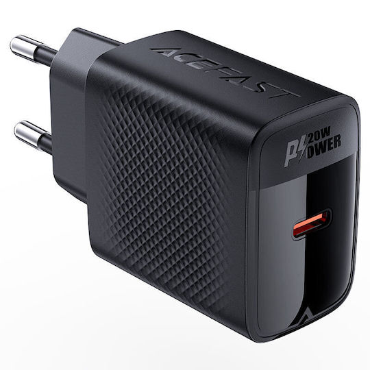 Acefast Φορτιστής Χωρίς Καλώδιο GaN με Θύρα USB-C 20W Power Delivery Μαύρος (A82)
