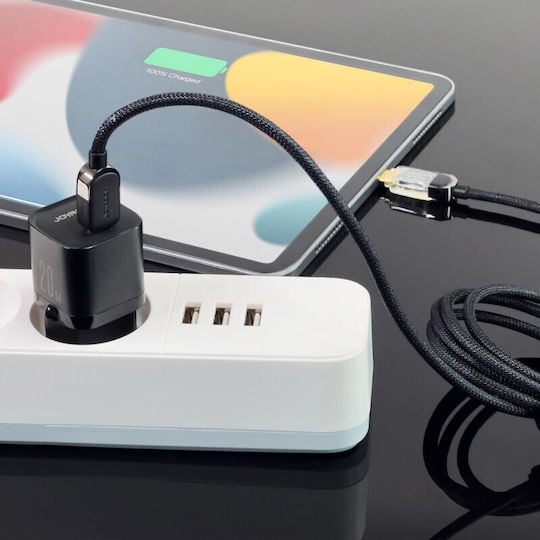 Joyroom Φορτιστής Χωρίς Καλώδιο με Θύρα USB-C 20W Power Delivery Μαύρος (JR-TCF02)