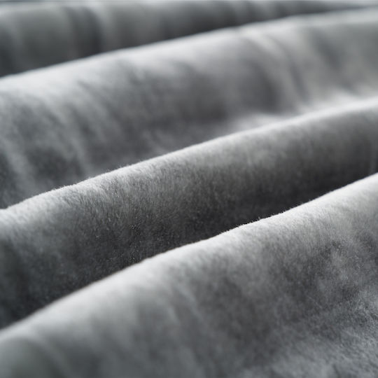 Charalambidis Textiles Одеяло Испания Кадифе Двойно 220x240см Тъмно Сиво