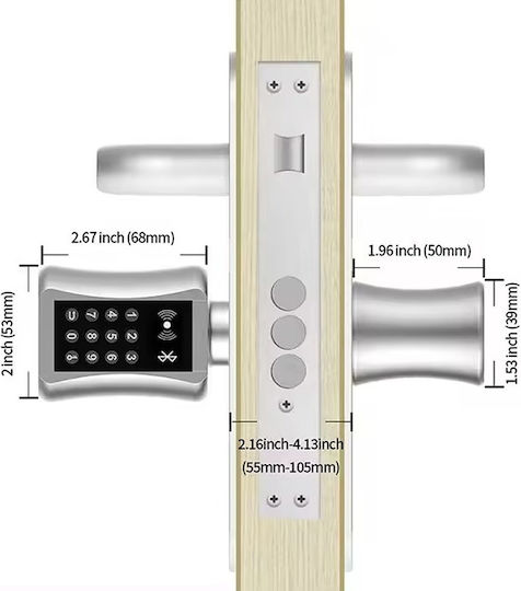 Electronic Lock with Wi-Fi Connectivity Silver