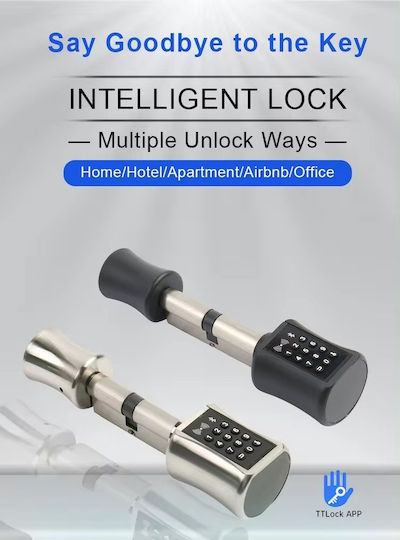 Electronic Lock in color Silver with Connectivity Wi-Fi and Bluetooth