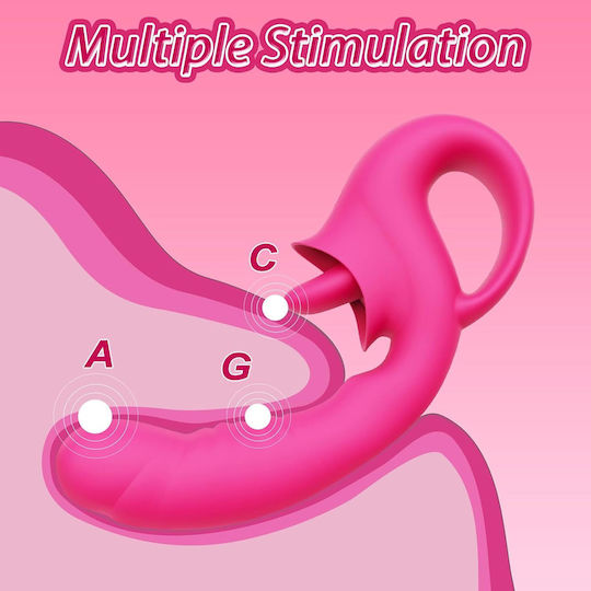 SMD Double Trouble Двойна Вибратор 18.7см Fuchsia