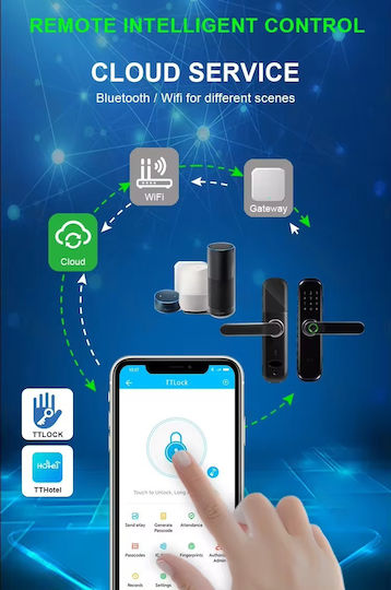 Electronic Lock with Wi-Fi Connectivity Silver