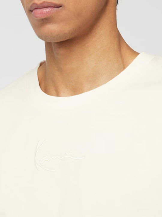 Small Signature T-shirt Off-white, Μπεζ