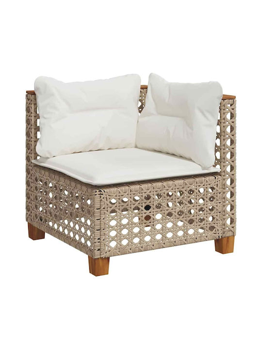 Γωνιακός Καναπές Εξωτερικού Χώρου Rattan με Μαξιλάρια