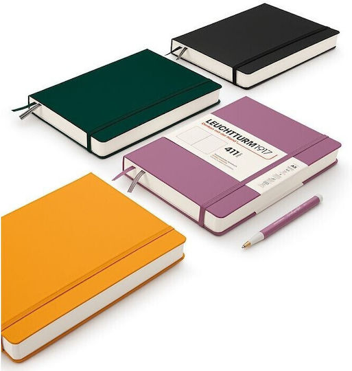 Leuchtturm1917 Σημειωματάριο A5 205 Φύλλων Ριγέ με Σκληρό Εξώφυλλο Μαύρο