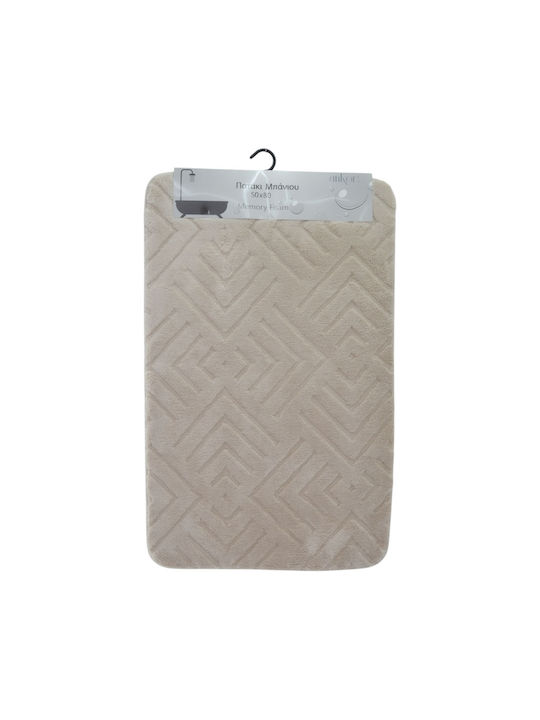 Ankor Non-Slip Bath Mat Memory Foam 843350 Beige 50x80cm