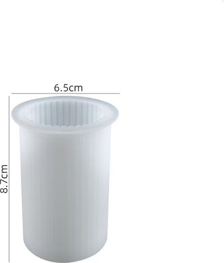 Matriță din silicon cilindru cu nervuri 8.7x6.5cm