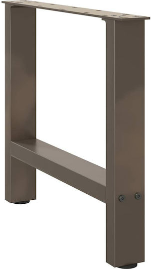 vidaXL Metallic Furniture Leg 2 Pieces Suitable for Table / Coffee Table 50x42x42cm Natural
