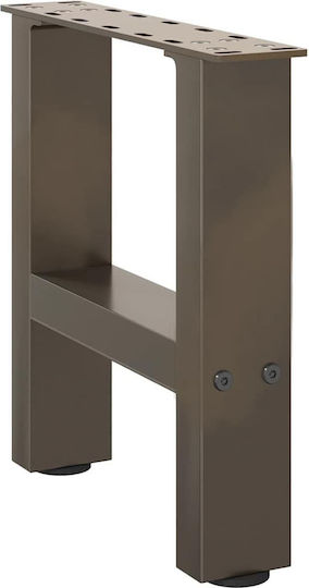 vidaXL Metallic Furniture Leg 2 Pieces Suitable for Table / Coffee Table 30x30x30cm Natural