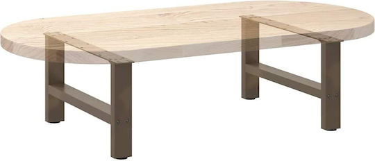 vidaXL Металик Крак За Мебели 2 Бройки Подходящ За Маса / Малка Маса 60x30x30см Натурален