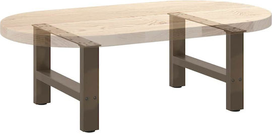vidaXL Metallic Furniture Leg 2 Pieces Suitable for Table / Coffee Table 50x30x30cm Natural