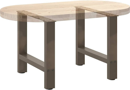 vidaXL Metallic Furniture Leg 2 Pieces Suitable for Table / Coffee Table 50x42x42cm Natural