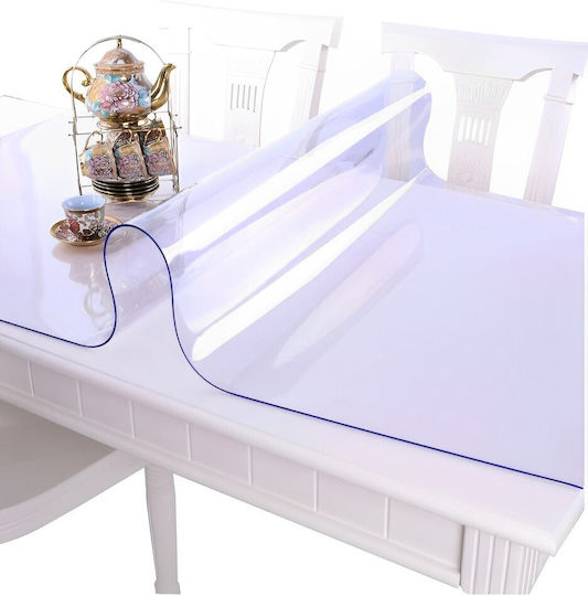 Transparente Silikon-Tischdecke 120x80 cm Dicke 1,2 mm Glasähnliches Aussehen