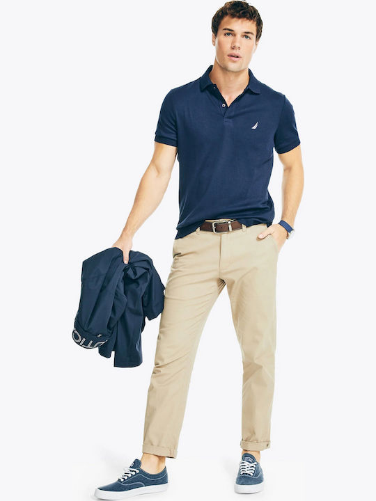 Polo Herrenbluse Kurzarm Blaue