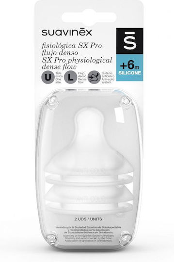 Suavinex Θηλές από Σιλικόνη Γρήγορης Ροής για 6+ μηνών 2τμχ