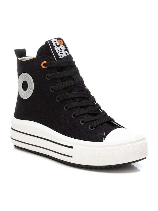 Γυναικεία Flatforms Μποτάκια Μαύρο