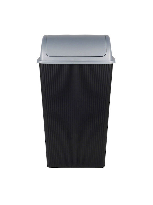 Excellent Houseware Coș de Gunoi Plastic Negru 38lt 1buc